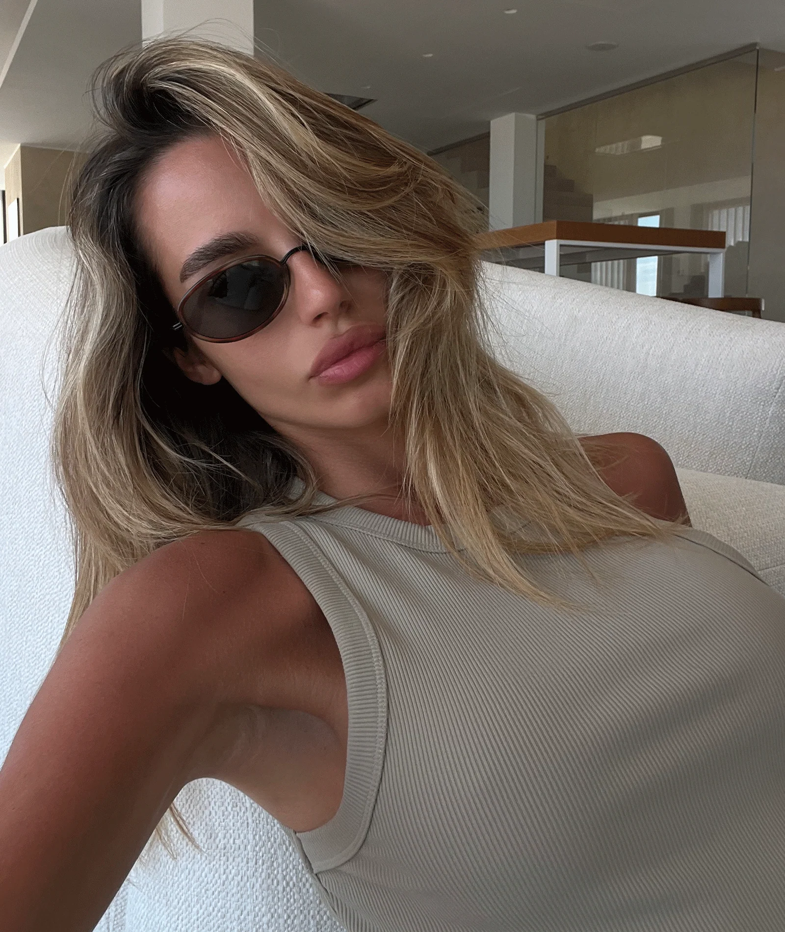 RIBBED TANK - TAUPE - Image 4